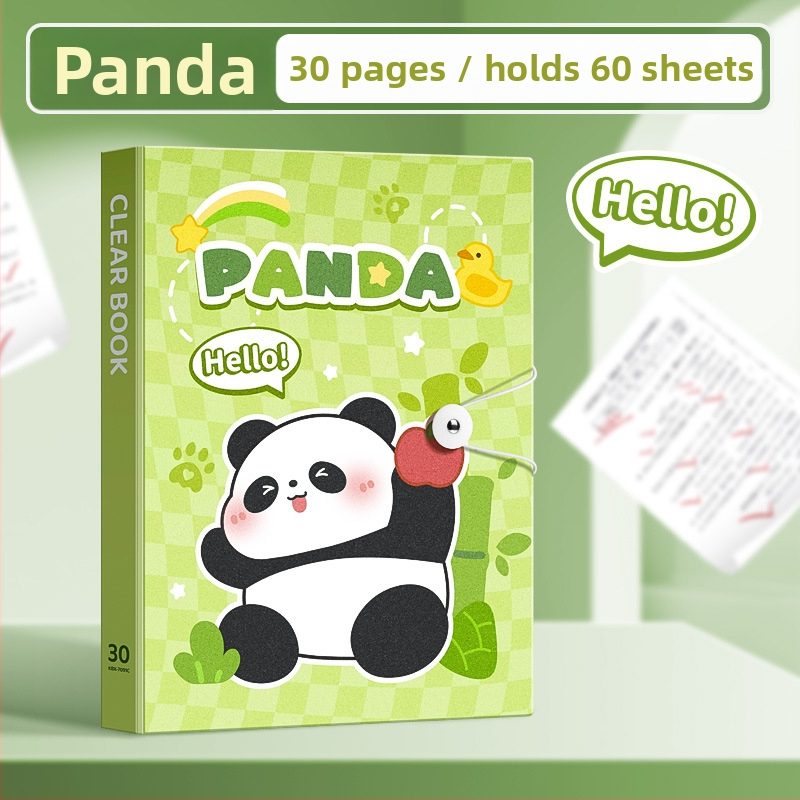 Kaba Bear KBX-7091 Plastični A4 višestruki klips folder s prozirnim umetcima, 230 klamerica