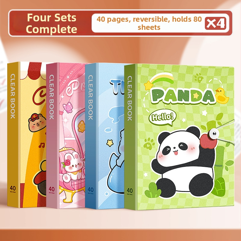 Kaba Bear KBX-7091 Plastični A4 višestruki klips folder s prozirnim umetcima, 230 klamerica