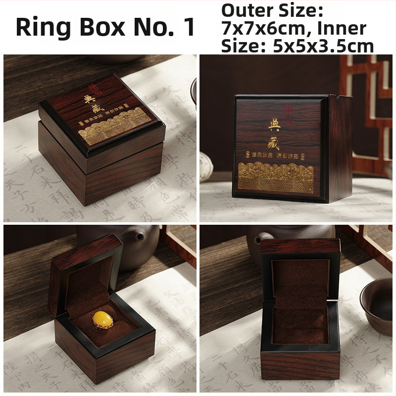 Drvena kutija za nakit od nefrita, prenosiva i otporna na prašinu, jednoslojna ambalaža za nakit