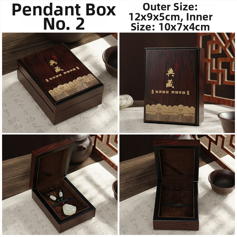 Drvena kutija za nakit od nefrita, prenosiva i otporna na prašinu, jednoslojna ambalaža za nakit