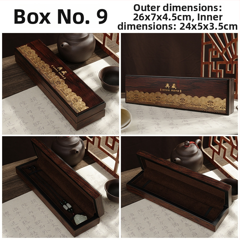 Drvena kutija za nakit od nefrita, prenosiva i otporna na prašinu, jednoslojna ambalaža za nakit