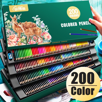 Oberchan професионални маслени водоразтворими моливи за рисуване и оцветяване, пластмасов корпус, включва острилка и карта за проби