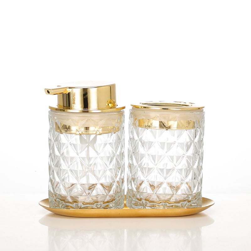 Γυάλινα δοχεία διανομής με αντλία για απολυμαντικό χεριών και σαμπουάν – σετ, προσαρμοστικό, επίστρωση ψεκασμού, καλλυντική συσκευασία