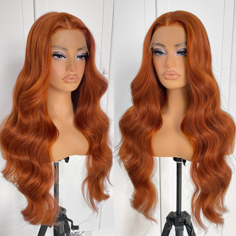 Perika s čipkastim prednjim dijelom, duga kovrčava kosa, vlakna otporna na visoke temperature, srednji dio