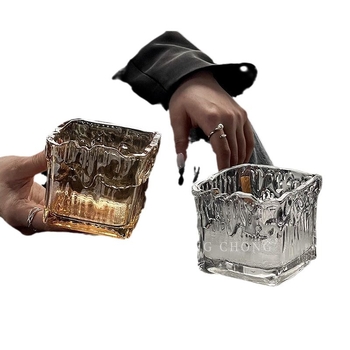 Στάχτοδοχείο με σχέδιο παγετώνα από ανοξείδωτο ατσάλι 304, μοντέρνος σχεδιασμός, κατάλληλο για σαλόνι και γραφείο