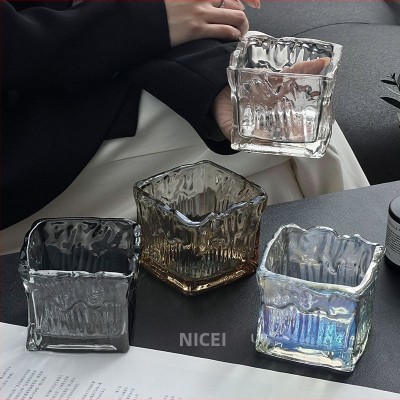 Στάχτοδοχείο με σχέδιο παγετώνα από ανοξείδωτο ατσάλι 304, μοντέρνος σχεδιασμός, κατάλληλο για σαλόνι και γραφείο