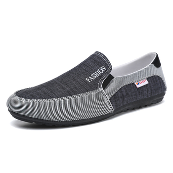 Muške platnene slip-on tenisice, casual, niski profil, okrugla nosna prstna, gumeni potplat