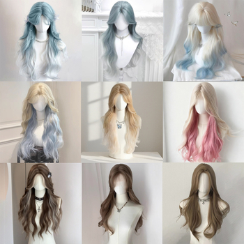 Peruka za žene s prednjom čipkom, prirodan volumen, dugi kovrčavi vlasovi sa bočne frizure, vlakna otporna na toplinu, mehanički proces izrade, nije za bojanje