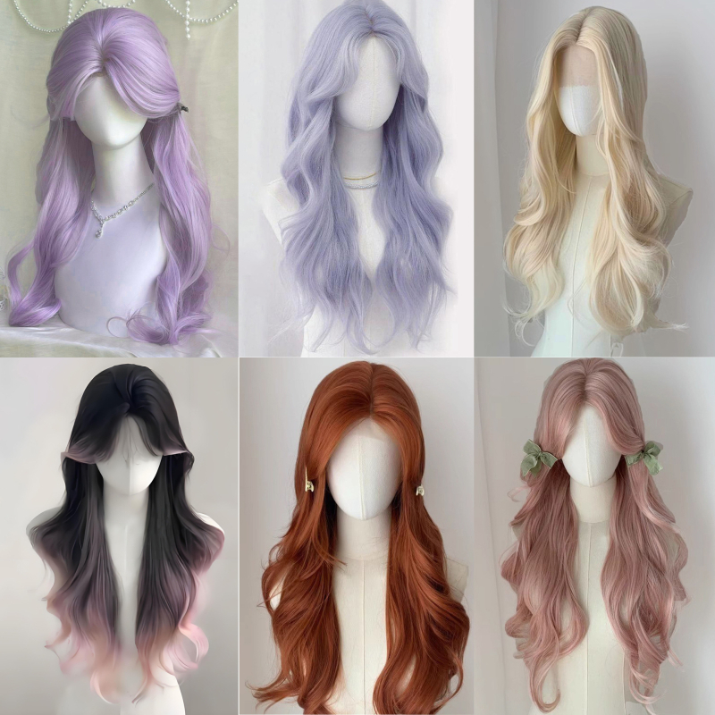 Peruka za žene s prednjom čipkom, prirodan volumen, dugi kovrčavi vlasovi sa bočne frizure, vlakna otporna na toplinu, mehanički proces izrade, nije za bojanje