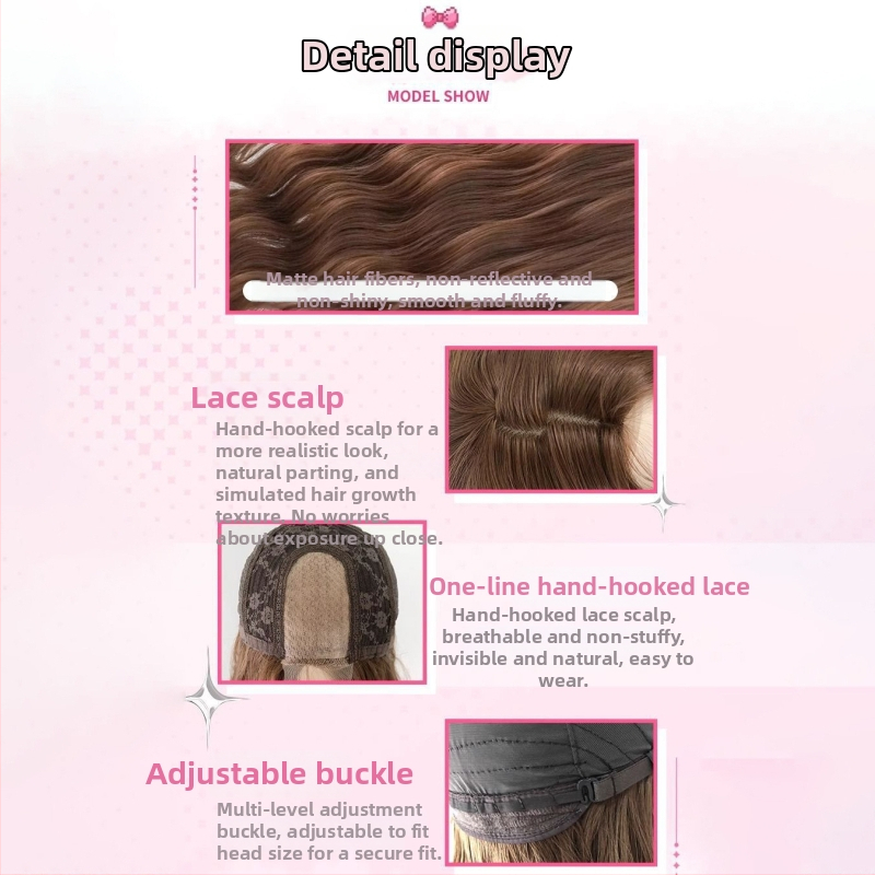 Peruka za žene s prednjom čipkom, prirodan volumen, dugi kovrčavi vlasovi sa bočne frizure, vlakna otporna na toplinu, mehanički proces izrade, nije za bojanje