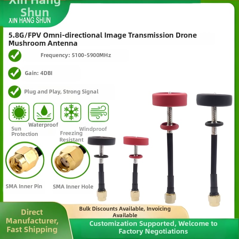 FPV drón antenna 5.8G, gombafej, vízálló, robbanásbiztos, omnidirekcionális jel-erősítő