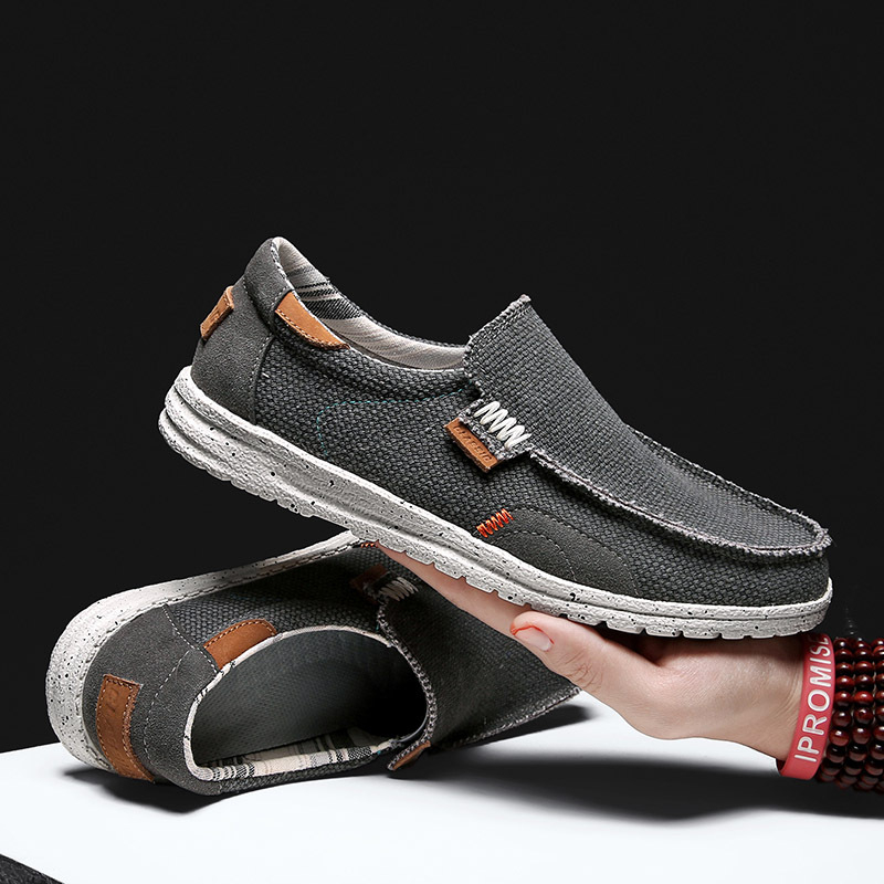 Muške platnene slip-on tenisice, prozračne i lagane za svakodnevno nošenje (gornji dio: platno; potplat: EVA; prozračnost; laganost)