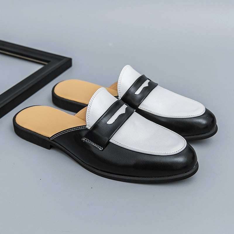 Muške loafers bez pete – PU gornja; gumena potplat; britanski stil; slip-on bez vezica; ljeto 2025