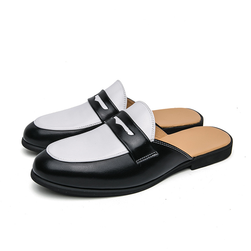 Muške loafers bez pete – PU gornja; gumena potplat; britanski stil; slip-on bez vezica; ljeto 2025