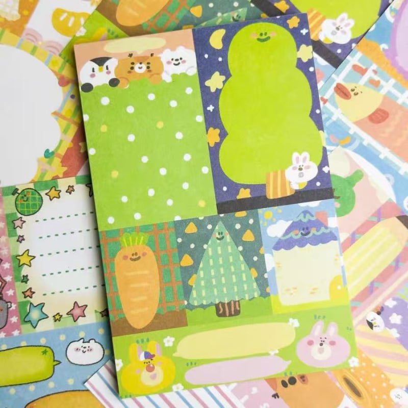 Blan Notițe Patchwork – Temă Ursuleț, Tipărire, Material: Alte