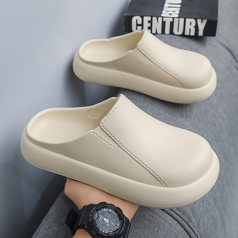 Muške vodootporne papuče za kućnu upotrebu, slip-on, PU gornji dio, gumena potplata