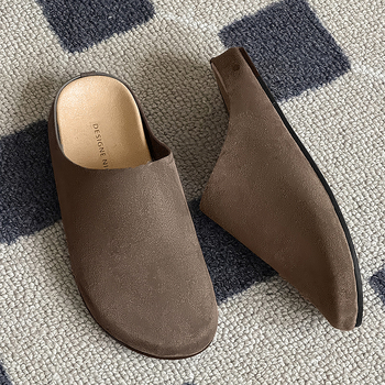 Muške mule u Birkenstock stilu, retro dizajn, debeli potplat, jednostavne za obuvanje, proljeće 2025