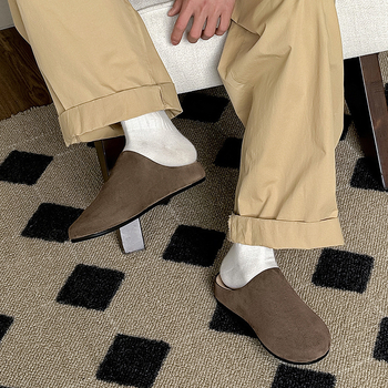 Muške mule u Birkenstock stilu, retro dizajn, debeli potplat, jednostavne za obuvanje, proljeće 2025