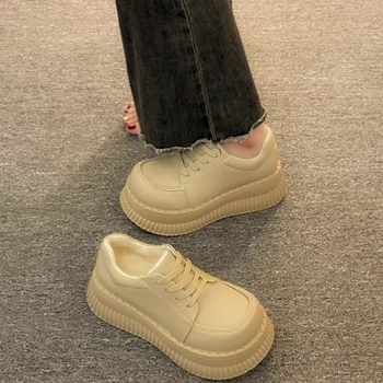 Platforma loafer britskog stila od velura, okrugla prst, bočni zip, srednji đon 3-5 cm, gumeni đon, zimska obuća