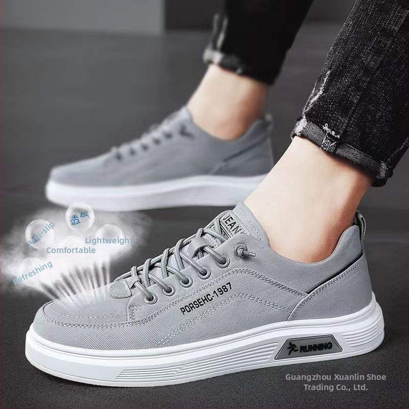 Muške platnene slip-on tenisice, niski profil, prozračne, lagane, PVC đon