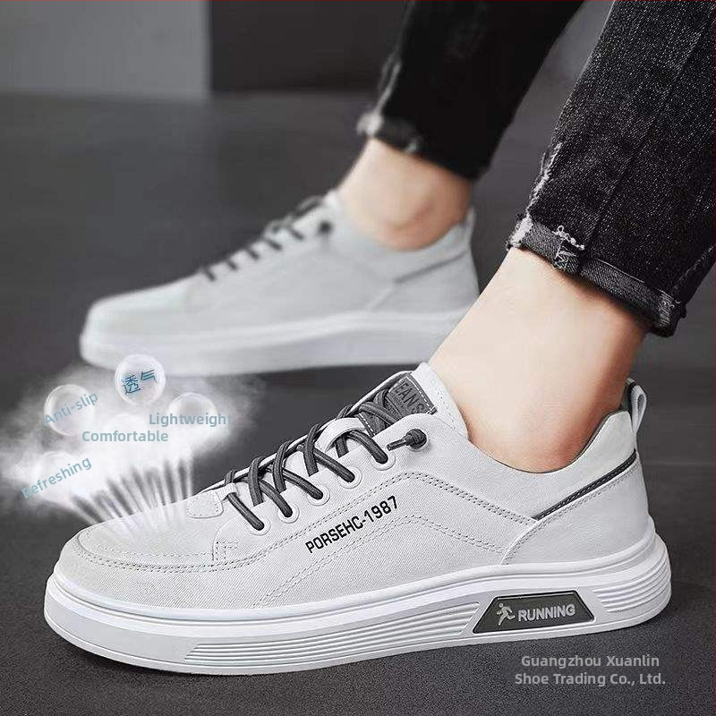 Muške platnene slip-on tenisice, niski profil, prozračne, lagane, PVC đon
