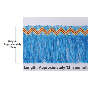 Perdea triunghiulară cu ciucuri – stil etnic, margine dantelată, bază din plasă hexagonală + fir poliester, pentru meșteșuguri