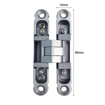 Trodimenzionalno prilagodljiva skrivena vrata panta, od legure cinka i magnezija, elektrogalvanski završetak, debljina 3,5 mm