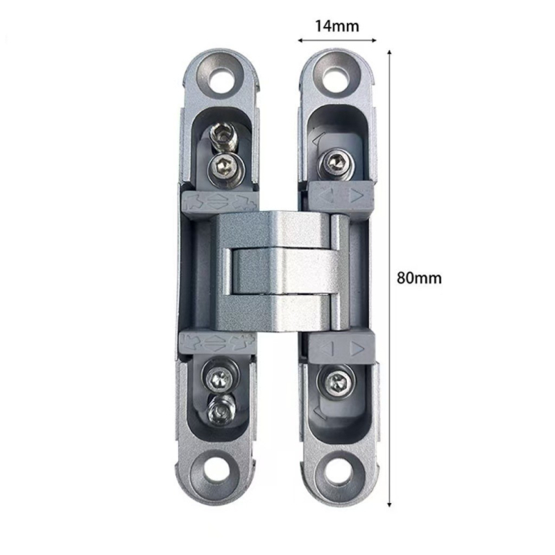 Trodimenzionalno prilagodljiva skrivena vrata panta, od legure cinka i magnezija, elektrogalvanski završetak, debljina 3,5 mm