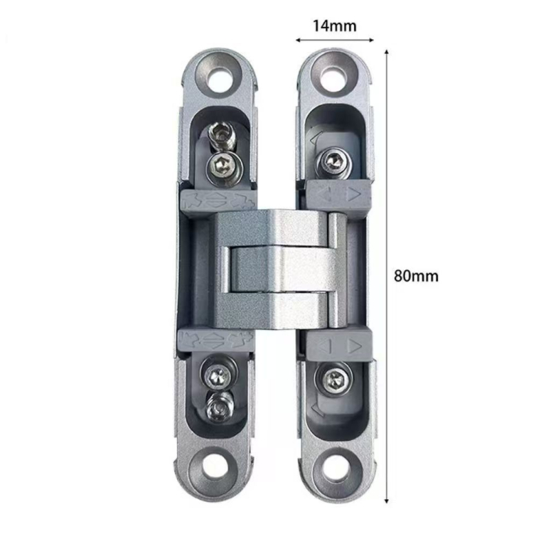 Trodimenzionalno prilagodljiva skrivena vrata panta, od legure cinka i magnezija, elektrogalvanski završetak, debljina 3,5 mm