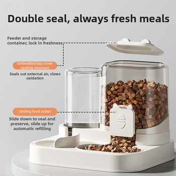 Αυτόματος ταϊστής γάτων και διανομέας νερού – 2-σε-1 μπολ για φαγητό και νερό, υλικό: πλαστικό