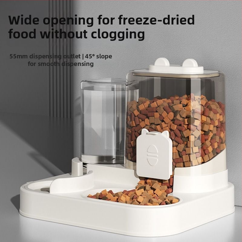 Αυτόματος ταϊστής γάτων και διανομέας νερού – 2-σε-1 μπολ για φαγητό και νερό, υλικό: πλαστικό