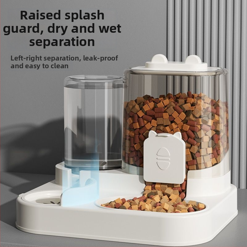 Αυτόματος ταϊστής γάτων και διανομέας νερού – 2-σε-1 μπολ για φαγητό και νερό, υλικό: πλαστικό