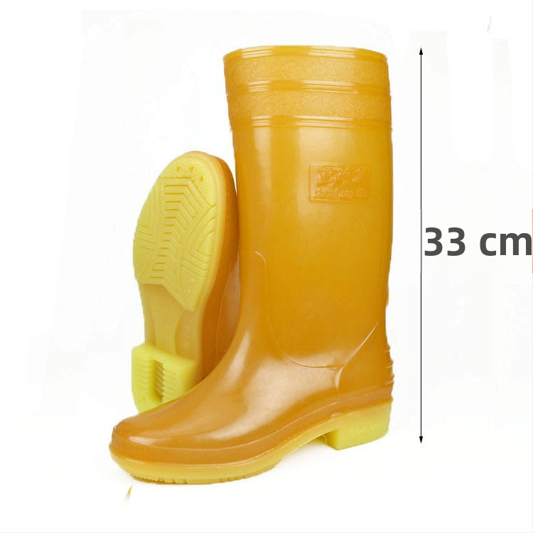 Muške čizme za kišu s visokim usponom, plastični potplat s injekcijski oblikovanim dnom, bez podstave, protuklizne, peta 3–5 cm