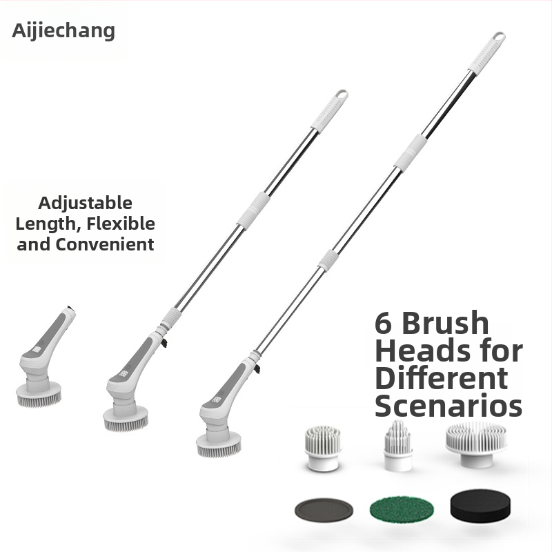 Ασύρματη ηλεκτρική βούρτσα καθαρισμού για οικιακή χρήση – με χειρολαβή, ψηφιακή οθόνη, πλαστικό σώμα, για ενυδρείο, κουζίνα και μπάνιο, μάρκα Aijiechang