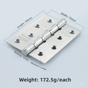 Vasból készült sík pánt golyóscsapággyal faajtókhoz és hajtogatható szekrényekhez — modern, egyszerű stílus