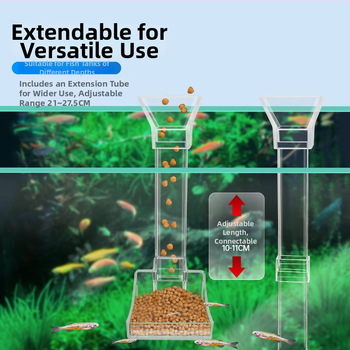 Πλαστικός ταϊστής για ενυδρείο, με σωληνά ταΐσμου, δαχτυλίδι ταΐσματος και λεκάνη ταΐσματος