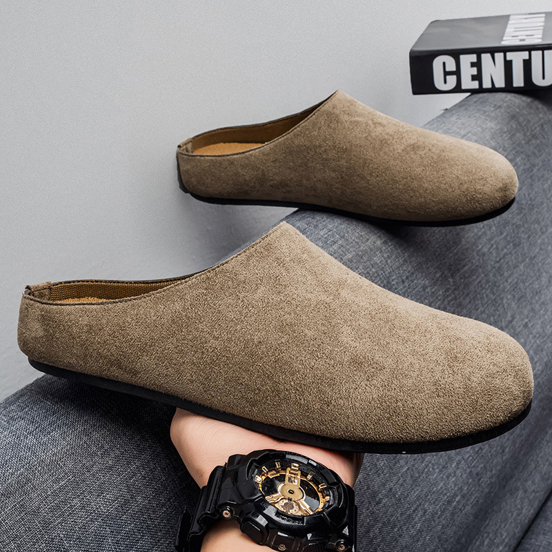 Muške papuče s mekanim potplatom, proljeće-ljeto, slip-on zatvorenog prsta, Old Money stil, minimalistički, inspirirano Birkenstock