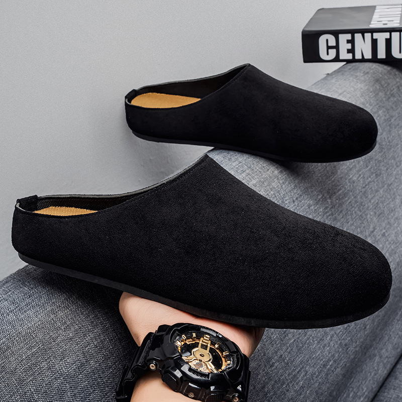 Muške papuče s mekanim potplatom, proljeće-ljeto, slip-on zatvorenog prsta, Old Money stil, minimalistički, inspirirano Birkenstock