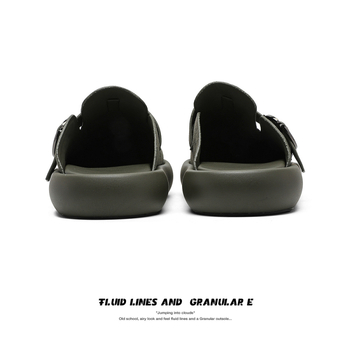 Muške papuče inspirirane Birkenstock, zatvorenim vrhom, ručno izrađene, velur završetak, minimalistički korejski stil