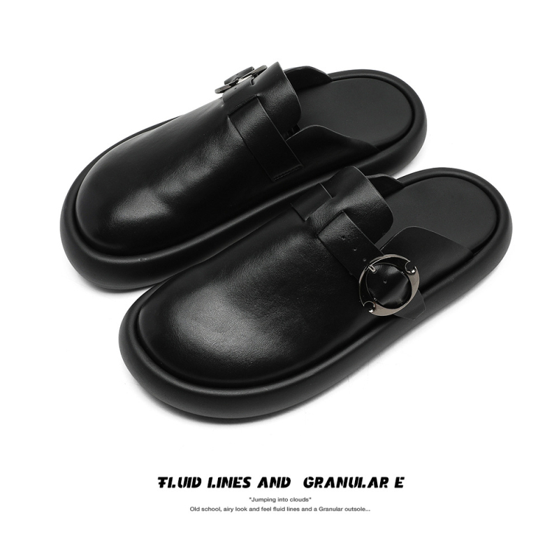 Muške papuče inspirirane Birkenstock, zatvorenim vrhom, ručno izrađene, velur završetak, minimalistički korejski stil