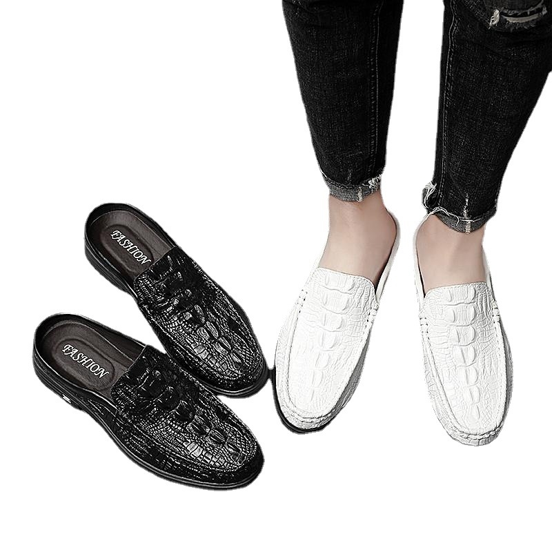 Muške kožne slip-on tenisice, dvostruki gornji dio od kravljje kože, gumeni potplat, ležerni stil