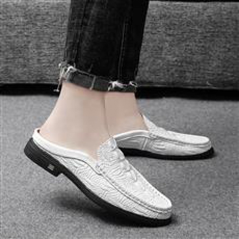 Muške kožne slip-on tenisice, dvostruki gornji dio od kravljje kože, gumeni potplat, ležerni stil