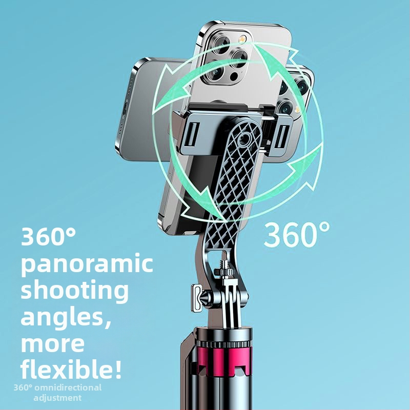 Selfie τρίποδο για smartphone με τετράποδη βάση, περιστροφή 360°, Bluetooth ασύρματο τηλεχειριστήριο