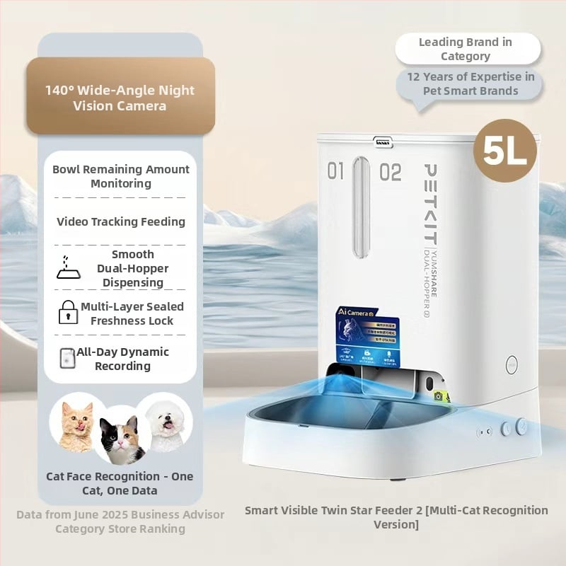 Petkit έξυπνη ταϊστρα Solo Twin Star με οπτική απεικόνιση για γάτες και σκύλους