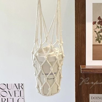 Mrežasta torba za šalice s pletenjem od pamukovog užeta – ukras vrta, Brand Unique