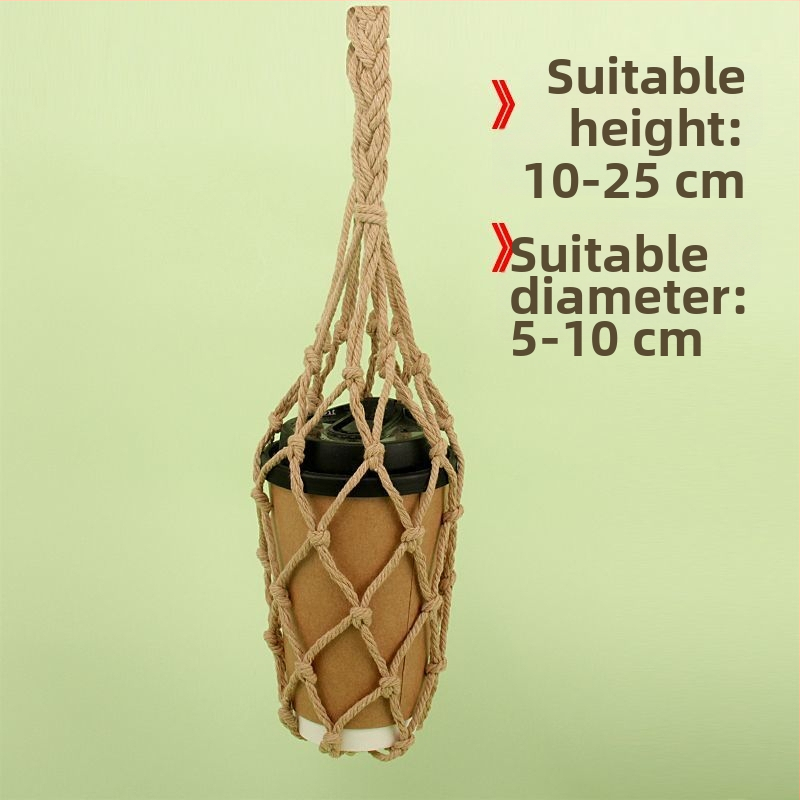 Mrežasta torba za šalice s pletenjem od pamukovog užeta – ukras vrta, Brand Unique