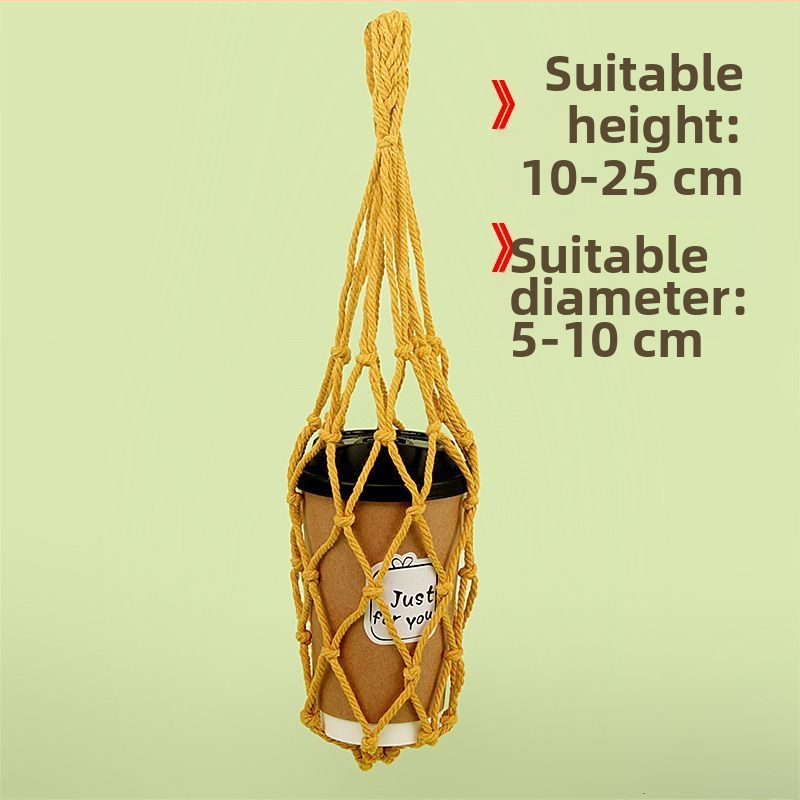 Mrežasta torba za šalice s pletenjem od pamukovog užeta – ukras vrta, Brand Unique