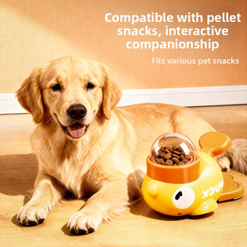 Matarielle plastični automatski hranilac za kućne ljubimce – igračka za doziranje hrane u obliku žute patkice, 50 komada u kutiji