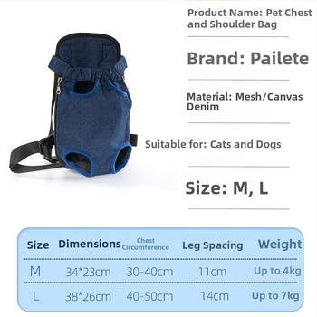 Sklopiva platnena torba za kućne ljubimce za mačke i male pse, prijenosni putni ruksak