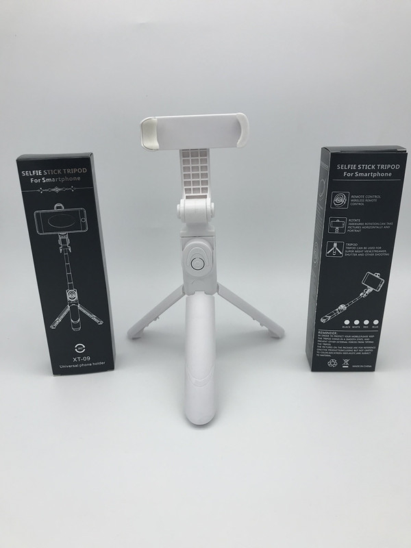 XT09 Τρίποδο selfie για κινητό τηλέφωνο, ανοξείδωτος χάλυβας, Bluetooth, τηλεχειριστήριο, καθολική συμβατότητα, οριζόντια και κάθετη ρύθμιση